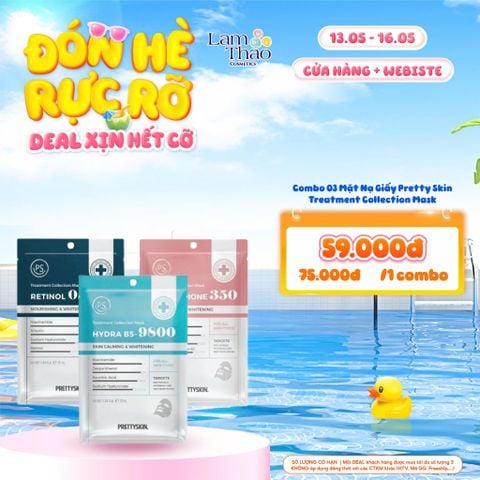  [DEAL SỐC 13.05 - 16.05 COMBO 03 MASK PRETTY SKIN] Mặt Nạ Giấy Pretty Skin Treatment Collection Mask 