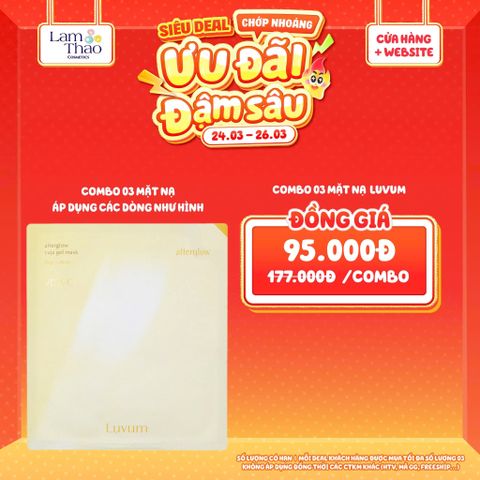  [DEAL SỐC 24.03 - 26.03 COMBO 3 MASK] Mặt Nạ Thạch Dưỡng Sáng Da Mờ Thâm Luvum Vita C Afterglow Yuja Gel Mask 