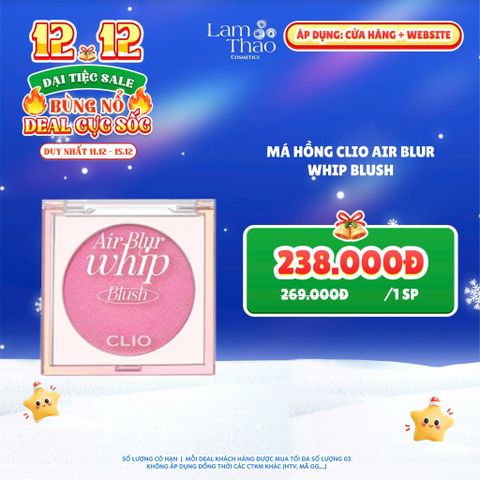  [DEAL SỐC 11.12 - 15.12] Má Hồng Clio Air Blur Whip Blush 