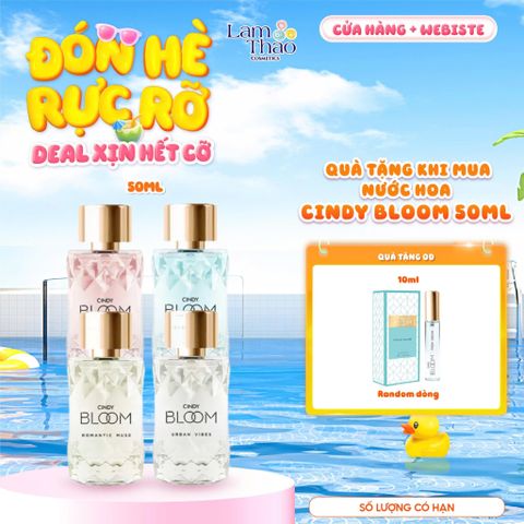  [MUA SIZE 50ML TẶNG MINI SIZE 10ML] Nước Hoa Cindy Bloom 