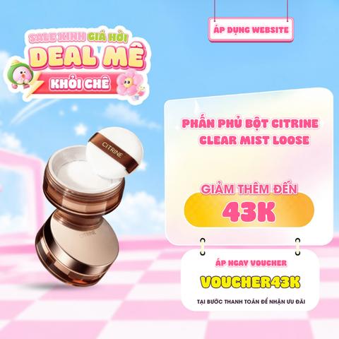  Phấn Phủ Bột Kiềm Dầu Citrine Clear Mist Loose Powder 