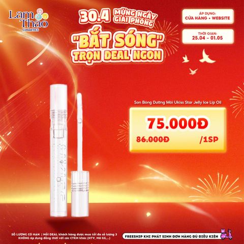  [DEAL SỐC 25.04 - 01.05] Son Bóng Dưỡng Môi Ukiss Star Jelly Ice Lip Oil 