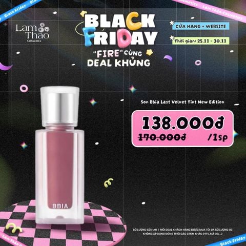  [DEAL SỐC 25.11 - 30.11 TẶNG SON BBIA MINI] Son Bbia Last Velvet Tint New Edition 