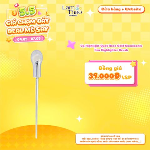  [DEAL SỐC 04.05 - 07.05] Cọ Highlight Quạt Rose Gold Guoxiaoniu Fan Highlighter Brush 