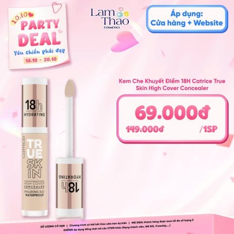  [DEAL SỐC 18/10 - 20/10] Kem Che Khuyết Điểm 18H Catrice True Skin High Cover Concealer 