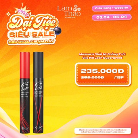  [DEAL SỐC 03.04 - 05.04] Mascara Chải Mi Chống Trôi Clio Kill Lash Superproof Mascara 