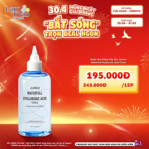  [DEAL SỐC 25.04 - 01.05] Nước Hoa Hồng Cấp Ẩm Jumiso Waterfull Hyaluronic Acid Toner 