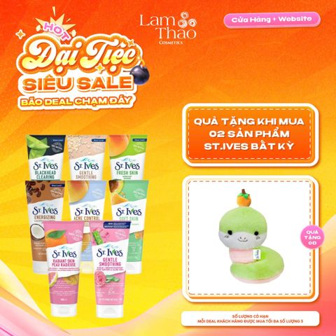  [MUA 2 SP ST.IVES BẤT KỲ TẶNG 01 GẤU BÔNG] Sữa Rửa Mặt Tẩy Tế Bào Chết St.Ives 