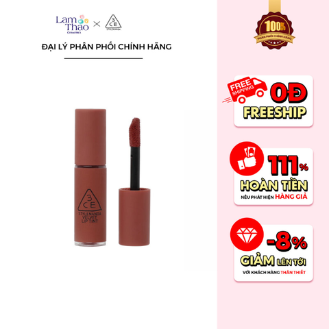  Son Kem Nhung Mịn 3CE Velvet Lip Tint Mini 