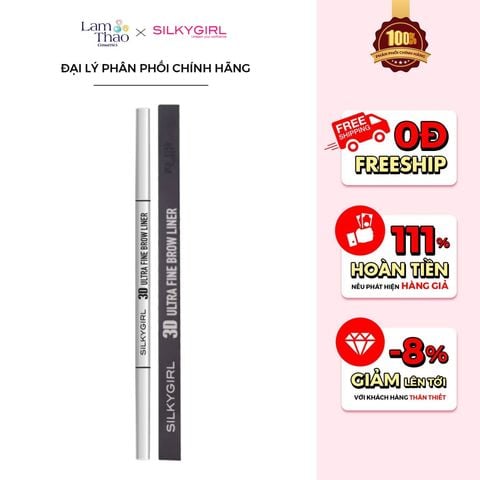  Chì Kẻ Mày Hai Đầu Silkygirl 3D Ultra Fine Brow Liner 