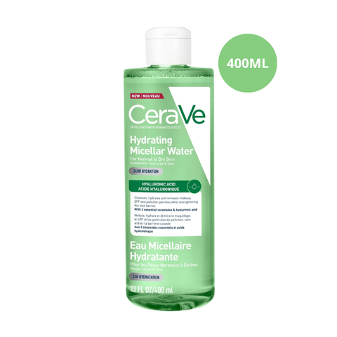 [DUY NHẤT Q7 & TÂN PHÚ: HĐ CERAVE TỪ 1TR TẶNG BÌNH NƯỚC MAYBELLINE + TÚI GARNIER + TÚI CERAVE + 4 SRM CERAVE 30ML + SỮA DƯỠNG 30ML + BTT 120 MIẾNG] [KHÔNG ÁP DỤNG HTV] Nước Tẩy Trang Cho Da Khô Cerave Developed With Dermatologists Hydrating Micellar Water 