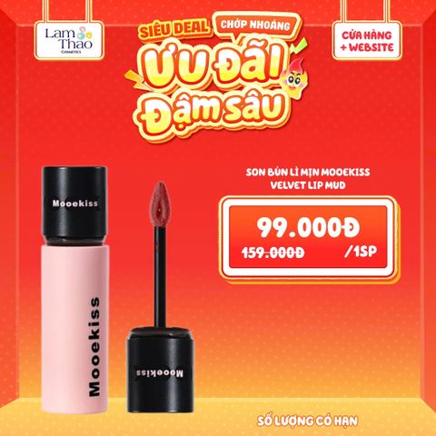  Son Bùn Lì Mịn Mooekiss Velvet Lip Mud 