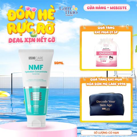  [TẶNG BTT BEFOU 30 MIẾNG][MUA HĐ MD CARE 499K TẶNG 01 TÚI DA ĐỰNG MỸ PHẨM] Gel Kiểm Soát Dầu, Tái Tạo Và Phục Hồi MD CARE NMF Hydration Concentrate Facial Gel 