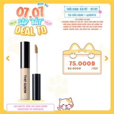  [DEAL 04/7 - 07/7 GIÁ SỐC] Che Khuyết Điểm The Saem Cover Perfection Tip Concealer 