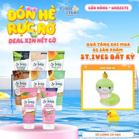  [MUA 2 SP ST.IVES BẤT KỲ TẶNG 01 GẤU BÔNG] Sữa Rửa Mặt Tẩy Tế Bào Chết St.Ives 