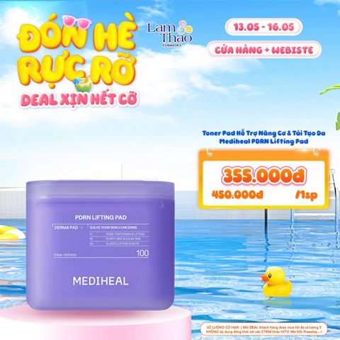  [DEAL SỐC 13.05 - 16.05] Toner Pad Hỗ Trợ Nâng Cơ & Tái Tạo Da Mediheal PDRN Lifting Pad 
