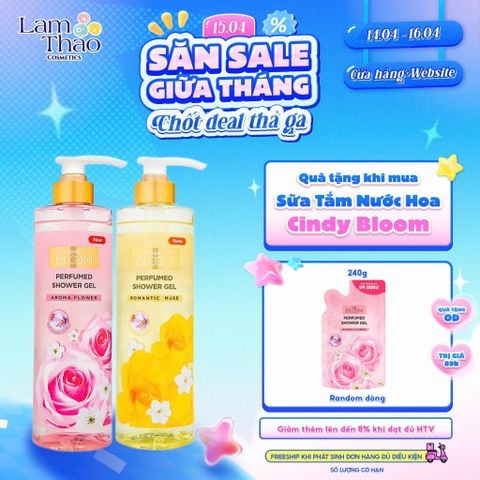  [ MUA FULLSIZE TẶNG TÚI REFILL HOẶC LĂN KHỬ MÙI CINDY BLOOM] Sữa Tắm Nước Hoa Cindy Bloom 