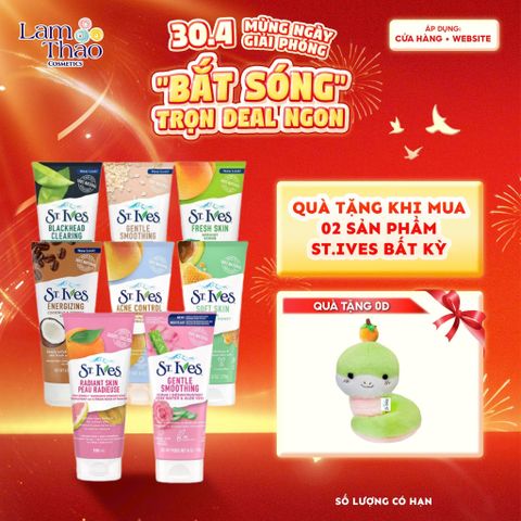 [MUA 2 SP ST.IVES BẤT KỲ TẶNG 01 GẤU BÔNG] Sữa Rửa Mặt Tẩy Tế Bào Chết St.Ives 