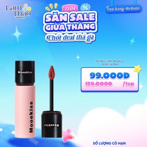  Son Bùn Lì Mịn Mooekiss Velvet Lip Mud 