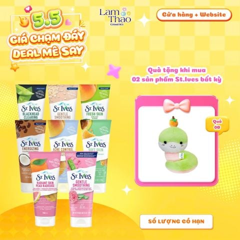  [MUA 2 SP ST.IVES BẤT KỲ TẶNG 01 GẤU BÔNG] Sữa Rửa Mặt Tẩy Tế Bào Chết St.Ives 