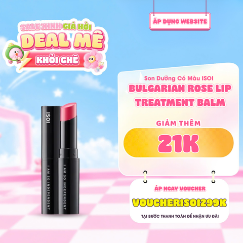  Son Dưỡng Có Màu Giúp Cấp Ẩm ISOI Bulgarian Rose Lip Treatment Balm 