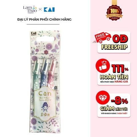  Dao Cạo Lông Mày Dao Lưỡi Đơn Thân Nhựa KAI 