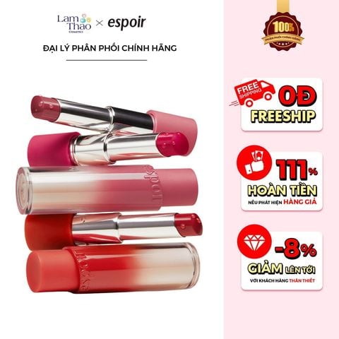  Son Thỏi Bóng Dưỡng Ẩm Espoir Nowear Lipstick Balming Glow 