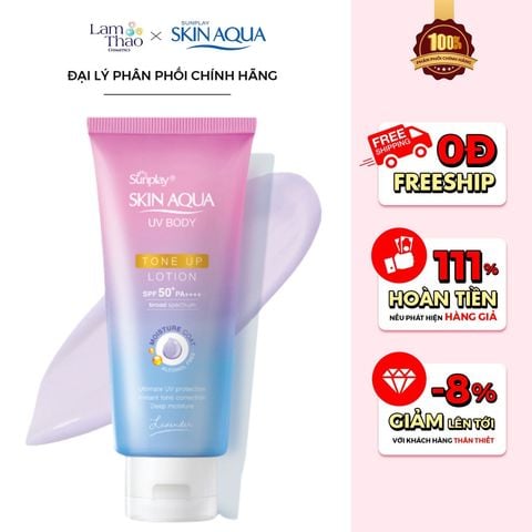  Lotion Chống Nắng Dưỡng Thể Sunplay Skin Aqua UV Body Tone Up Lotion Lavender 