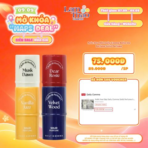 [DEAL SỐC 07.09 - 09.09] Nước Hoa Khô Daily Comma Bello De Perfume Solid Perfume 