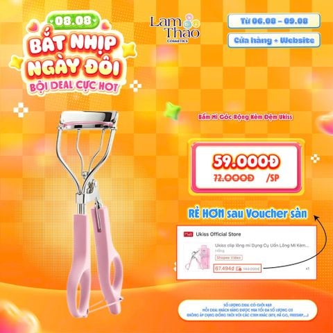  [DEAL SỐC 06.08 - 09.08] Bấm Mi Góc Rộng Kèm Đệm Ukiss 