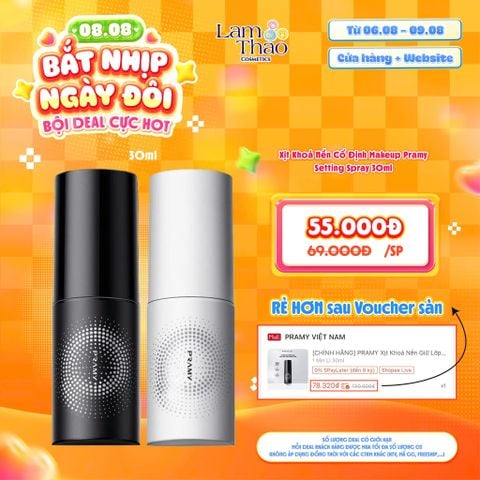  [DEAL SỐC 06.08 - 09.08] Xịt Khoá Nền Cố Định Makeup Pramy Setting Spray 