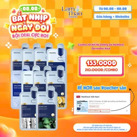  [DEAL SỐC 06.08 - 09.08 KHI MUA COMBO 10 MASK] Mặt Nạ Dưỡng Da Mediheal DermaPlus Mask 