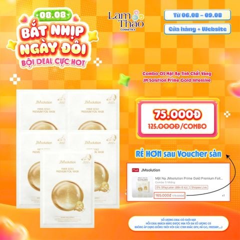  [DEAL SỐC 06.08 - 09.08 KHI MUA COMBO 5 MASK] Mặt Nạ Tinh Chất Vàng JM Solution Prime Gold Intensive Mask 