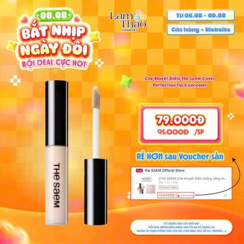  [DEAL SỐC 06.08 - 09.08] Che Khuyết Điểm The Saem Cover Perfection Tip Concealer 
