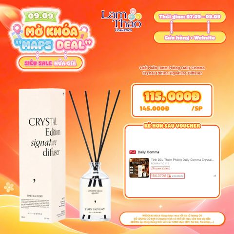  [DEAL SỐC 07.09 - 09.09] Chế Phẩm Thơm Phòng Daily Comma Crystal Edition Signature Diffuser 