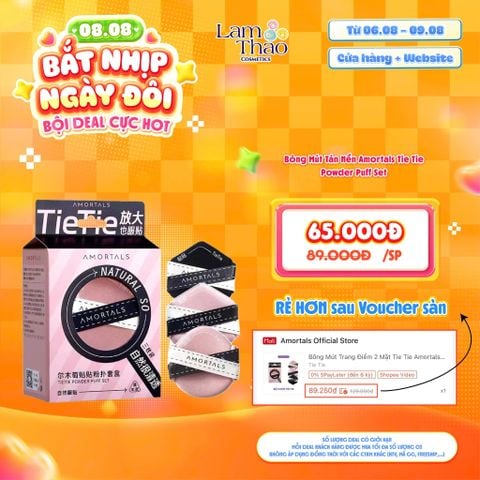  [DEAL SỐC 06.08 - 09.08] Bông Mút Tán Nền Amortals Tie Tie Powder Puff Set 