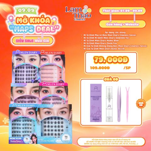  [DEAL SỐC 07.09 - 09.09 TẶNG BỘ DỤNG CỤ KÍCH MI MLEN DIARY] Mi Tự Dính Mi Dưới Mlen Diary Dewdew Fuzz 