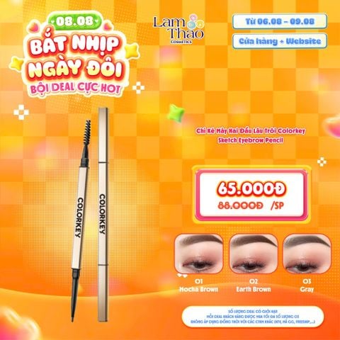  [DEAL SỐC 06.08 - 09.08] Kẻ Mày Hai Đầu Lâu Trôi Colorkey Sketch Eyebrow Pencil 