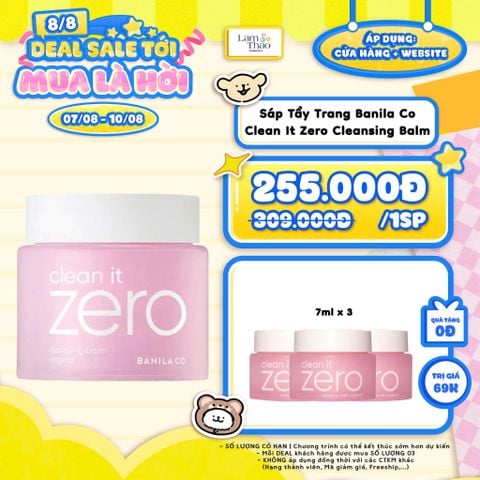  [DEAL 07/8 - 10/8 TẶNG 03 SÁP TT 7ML] Sáp Tẩy Trang Banila Co Clean It Zero Cleansing Balm Original 
