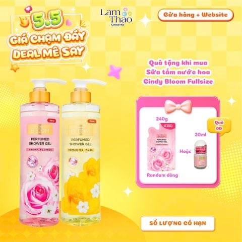  [ MUA FULLSIZE TẶNG TÚI REFILL HOẶC LĂN KHỬ MÙI CINDY BLOOM] Sữa Tắm Nước Hoa Cindy Bloom 