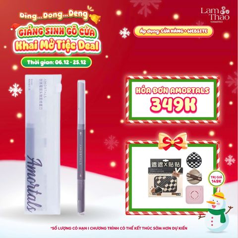  [DEAL SỐC 6.12 - 25.12 MUA HOÁ ĐƠN AMORTALS 349K TẶNG BÔNG MÚT TWIN STAR POWDER PUFF SET]  Dao Cạo Lông Mày 2 Đầu Amortals Double Head Eyebrow Trimmer 