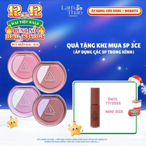  [DEAL SỐC 11.12 - 15.12 TẶNG SON 3CE MINI] Phấn Má Hồng Bắt Sáng 3CE Blush Lighter 