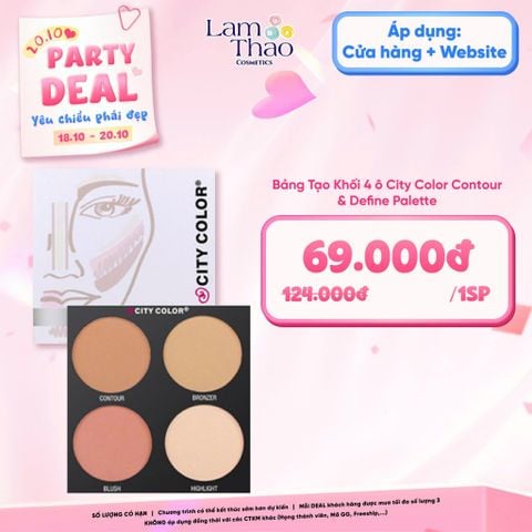  [DEAL SỐC 18/10 - 20/10] Bảng Tạo Khối 4 ô City Color Contour & Define Palette 