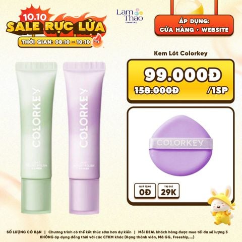  [DEAL SỐC 8.10 - 10.10 TẶNG MÚT NỀN COLORKEY] Kem Lót Làm Đều Màu Da Colorkey Light Weight Polish Primer 