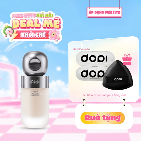  [TẶNG SET SAMPLE + MÚT TÁN NỀN DOPI] Kem Nền Chống Nắng DOPI Radiant Whitening & Long Wear Sunscreen Foundation SPF30 PA+++ 