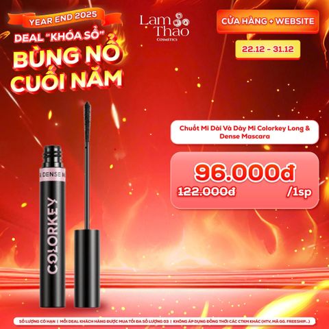  [DEAL SỐC 22.12 - 31.12] Chuốt Mi Dài Và Dày Mi Colorkey Long & Dense Mascara 