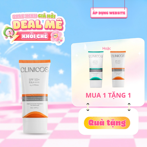  [MUA 1 TẶNG 1 KCN CLINICOS] Kem Chống Nắng Nâng Tông Tự Nhiên Clinicos Tone-Up Truth Sunscreen SPF50+ PA++++ 