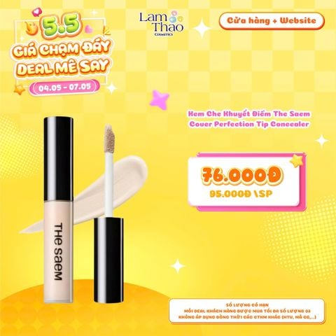  [DEAL SỐC 04.05 - 07.05] Che Khuyết Điểm The Saem Cover Perfection Tip Concealer 