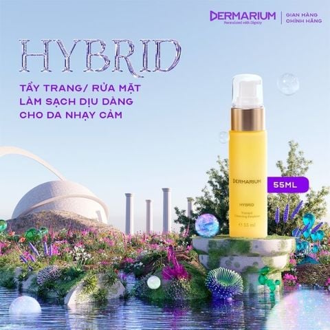  Kem Rửa Mặt, Kem Tẩy Trang Cho Da Nhạy Cảm Dermarium Hybrid Cleanser 