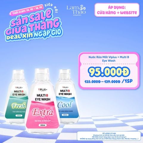  [DEAL SỐC 14.10 - 16.10] Nước Rửa Mắt Viplus + Multi B Eye Wash 